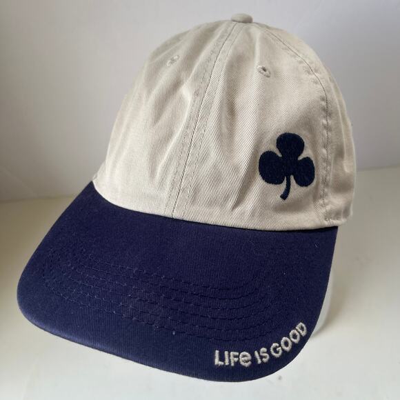 LIFE IS GOOD Happy Go Life Unisex Cap Hat Size Tan"Art of Optimism" Shamrock - Picture 12 of 12
